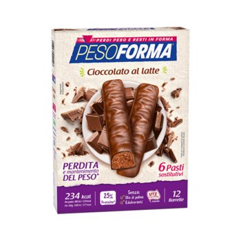 pesoforma barrette cioccolato al latte 12 barrette ( 6 pasti sostitutivi )